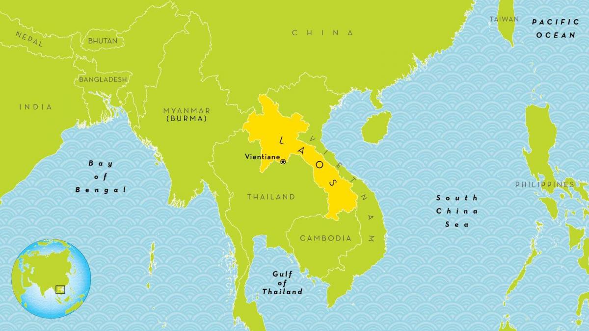 локација Лаос на мапи света