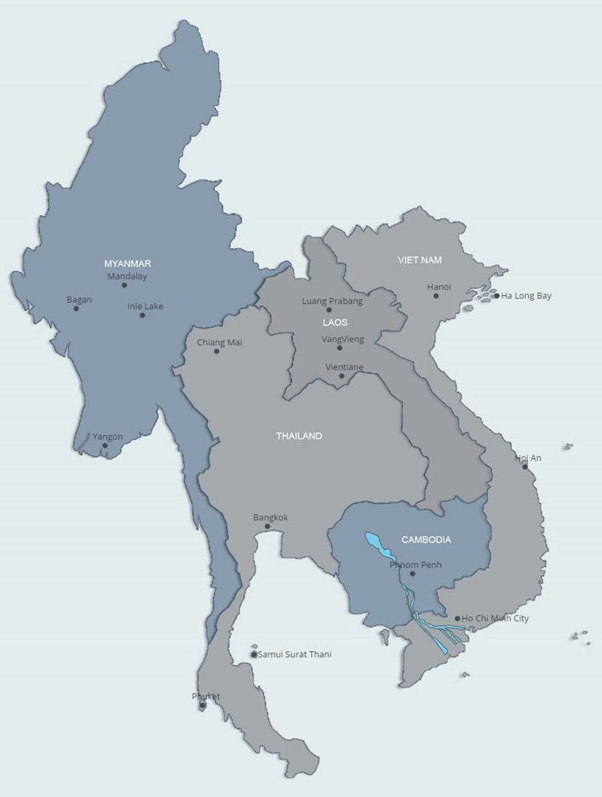 Карта Северне Лаос