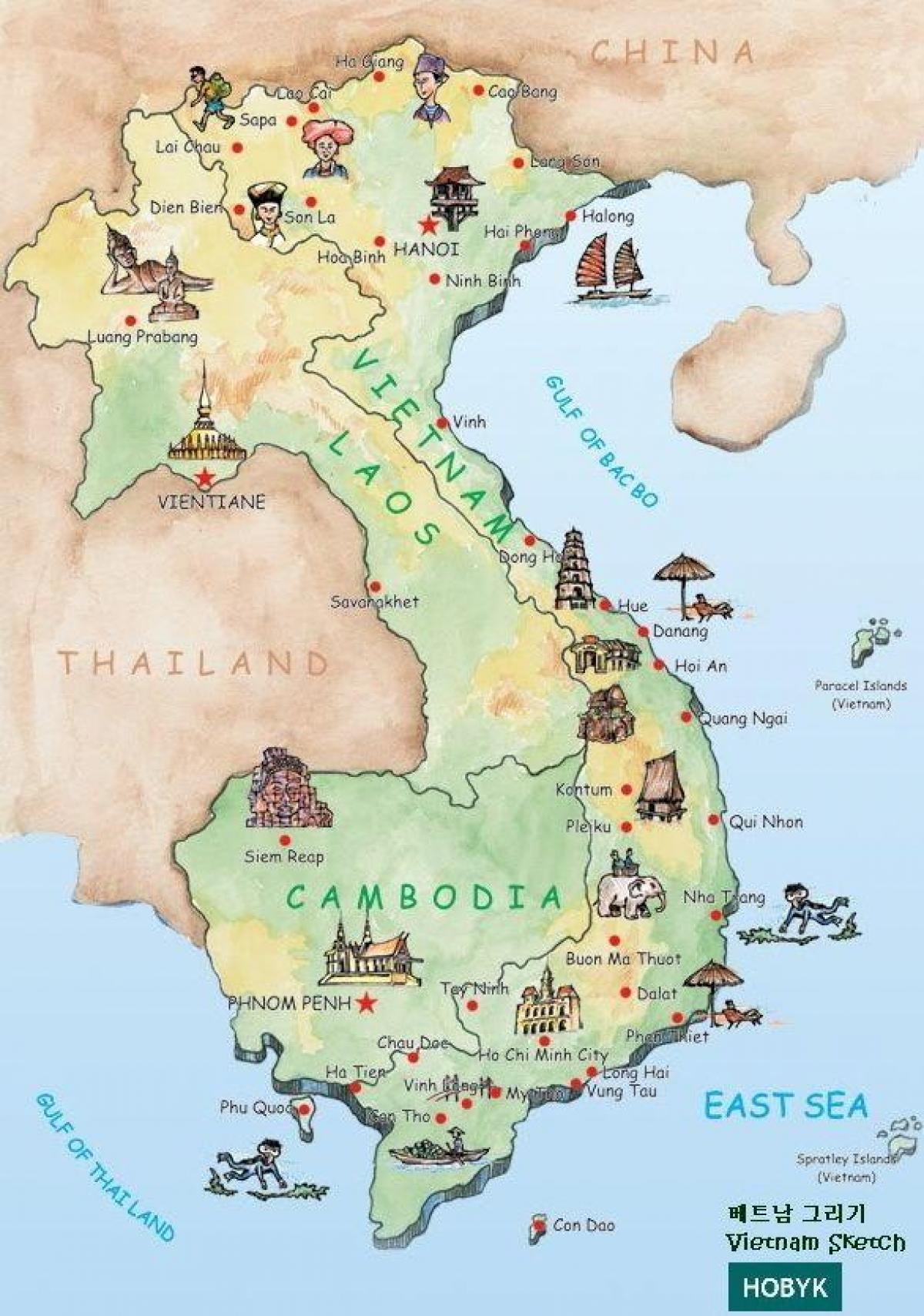 Лаос знаменитости на мапи