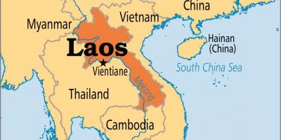 Земља Лаос на мапи света