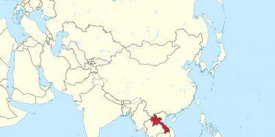 Карта Лаос Азији