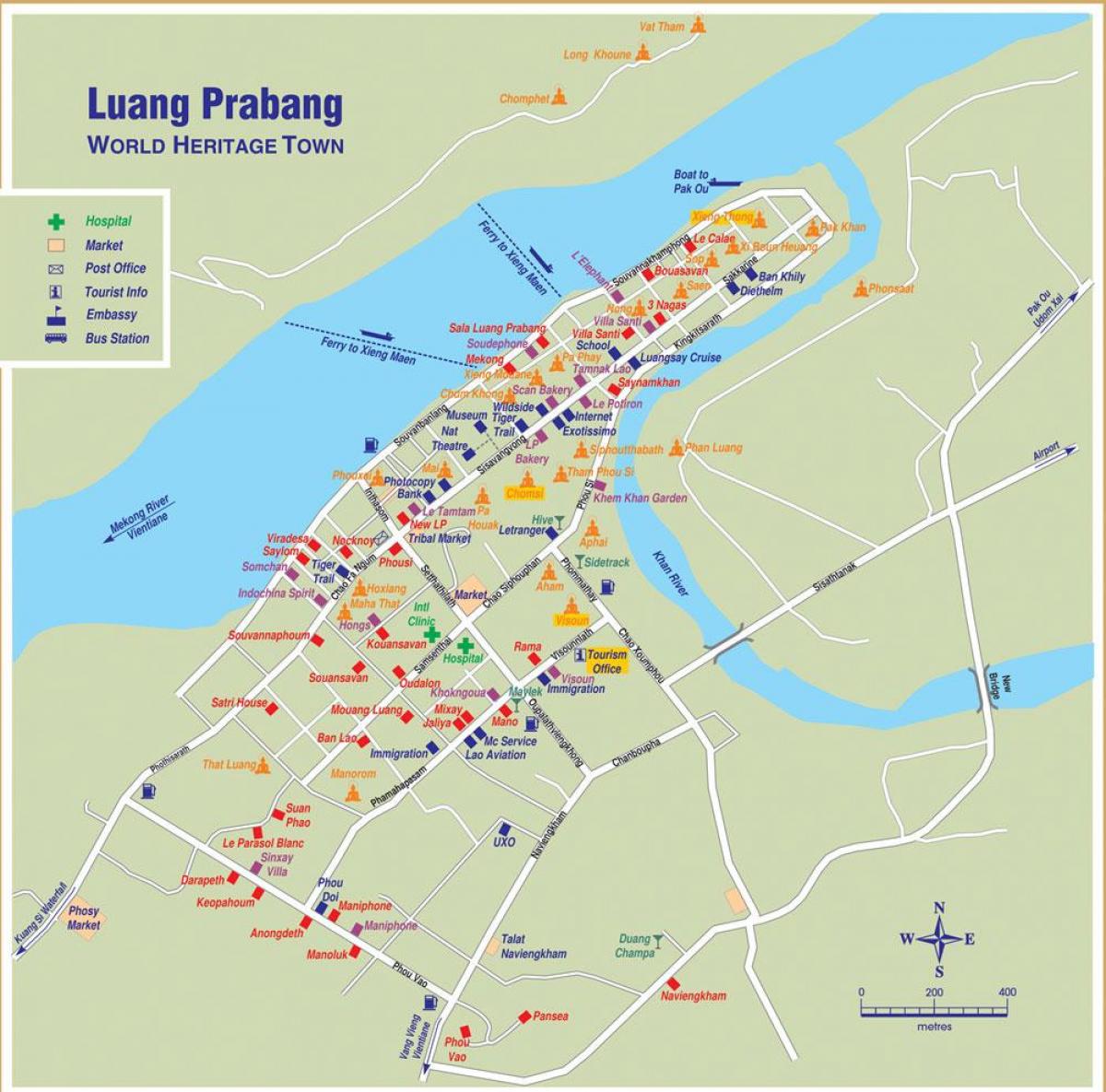 Карта луангпхабанг Лаос 