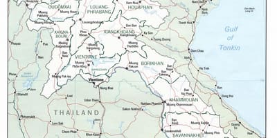 Карта Лаос путовање
