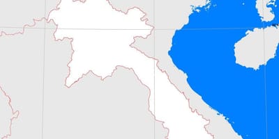 Карта Лаос контура