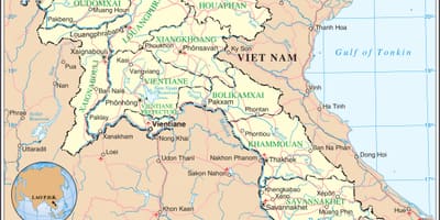 Карта Лаос путу