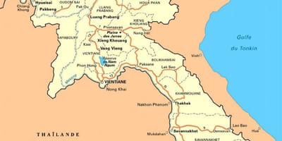 Детаљна мапа Лаос