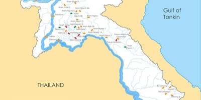 Карта реке Лаос 