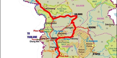 Карта саваннакхет Лаос