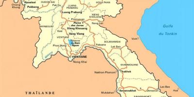 Детаљна мапа Лаос