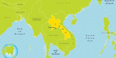 Локација Лаос на мапи света