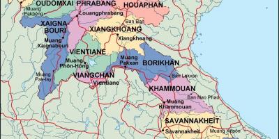 Политичке Лаос мапи